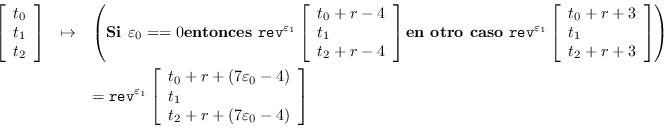 \begin{eqnarray*}
        \left[\begin{array}{c} t_0 \\ t_1 \\ t_2 \end{array}\right]
        &\...
        ...silon_0-4)\\ t_1 \\ t_2+r +(7\varepsilon_0-4)
        \end{array}\right]
        \end{eqnarray*}