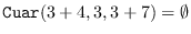 $\mbox{\tt
            Cuar}(3+4,3,3+7) = \emptyset$