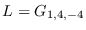 $L = G_{1,4,-4}$