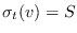 $\sigma_t(v) = S$
