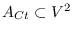 $A_{Ct}\subset V^2$